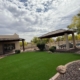 Artificial turf backyard in Arizona