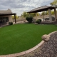 Residential artificial turf lawn installation