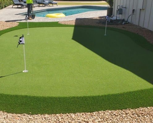 Artificial Turf in Gilbert, AZ putting green.