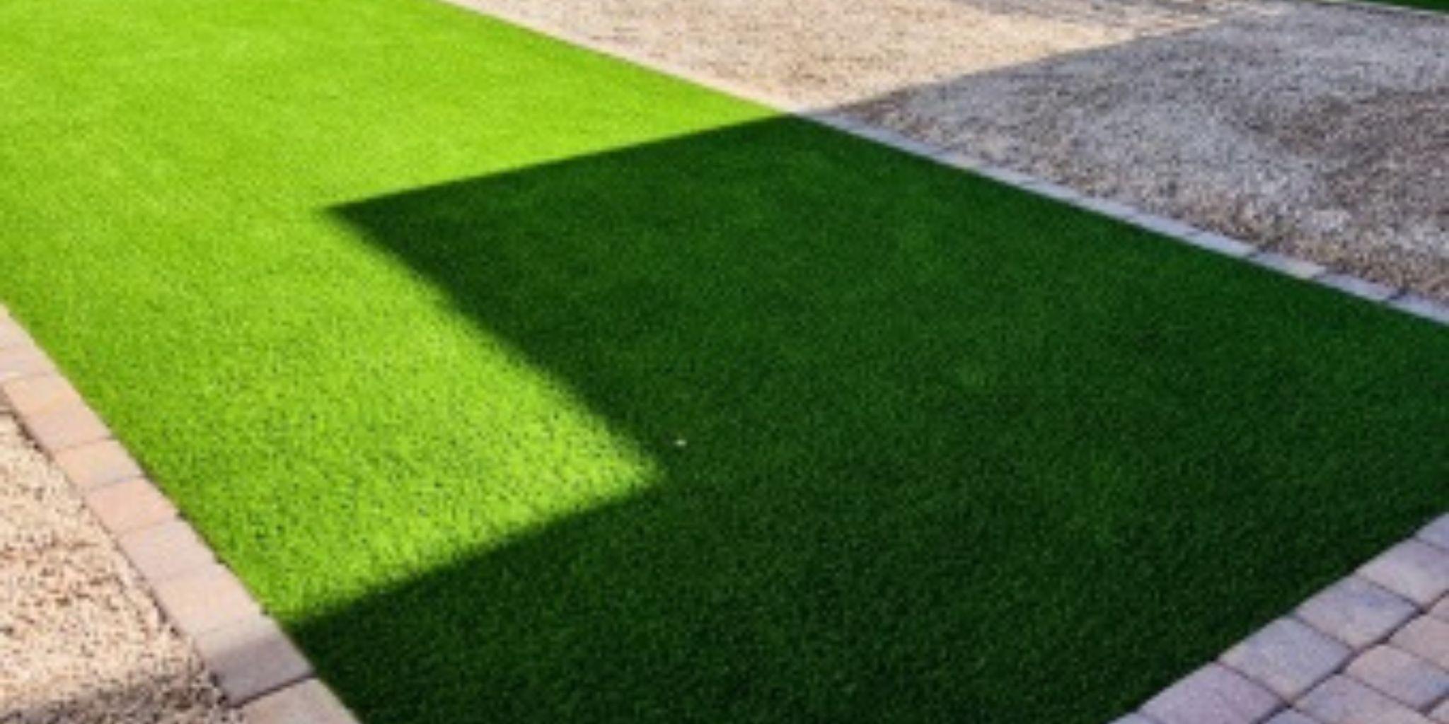 Rectangular artificial grass patch